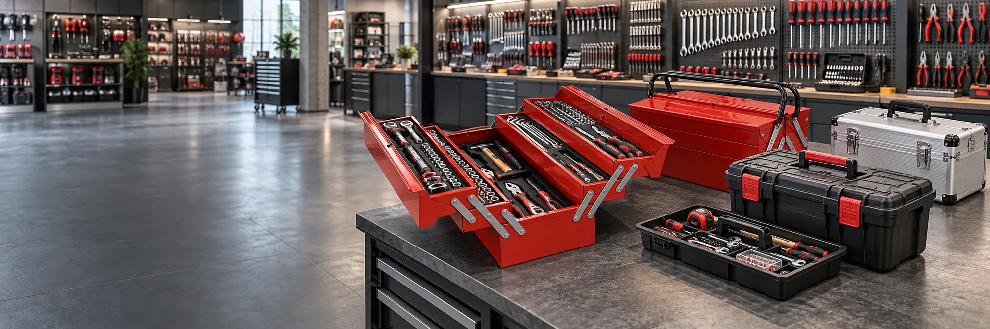 Thùng đồ nghề FERVI trong showroom
