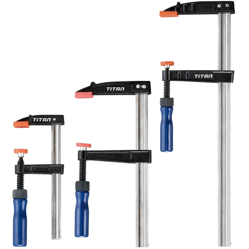 Cảo kẹp gỗ chữ F dòng FERVI 0167, tay vặn bằng gỗ, nhập từ Ý. thumbnail 2