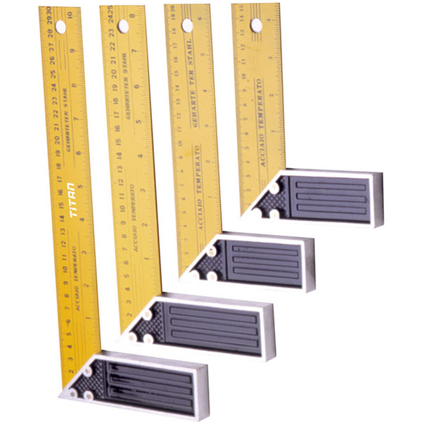 Thước eke chữ L FERVI 0286-, từ 250x130 đến 350x 1155mm, sơn vàng