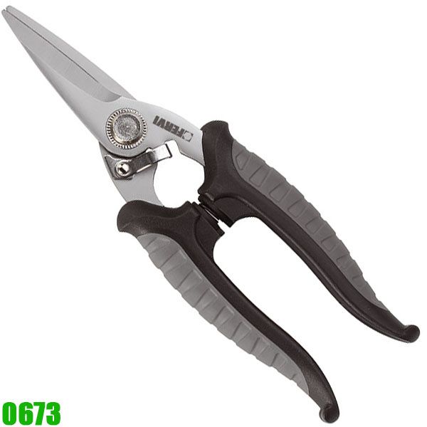 Kéo inox đa năng FERVI 0673, chiều dài 175mm, cán bọc nhựa