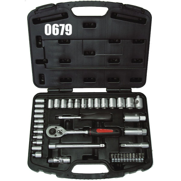 Bộ tuýp vít đa năng 0679, 42 chi tiết từ 9 đến 19mm, vuông 3/8 inch