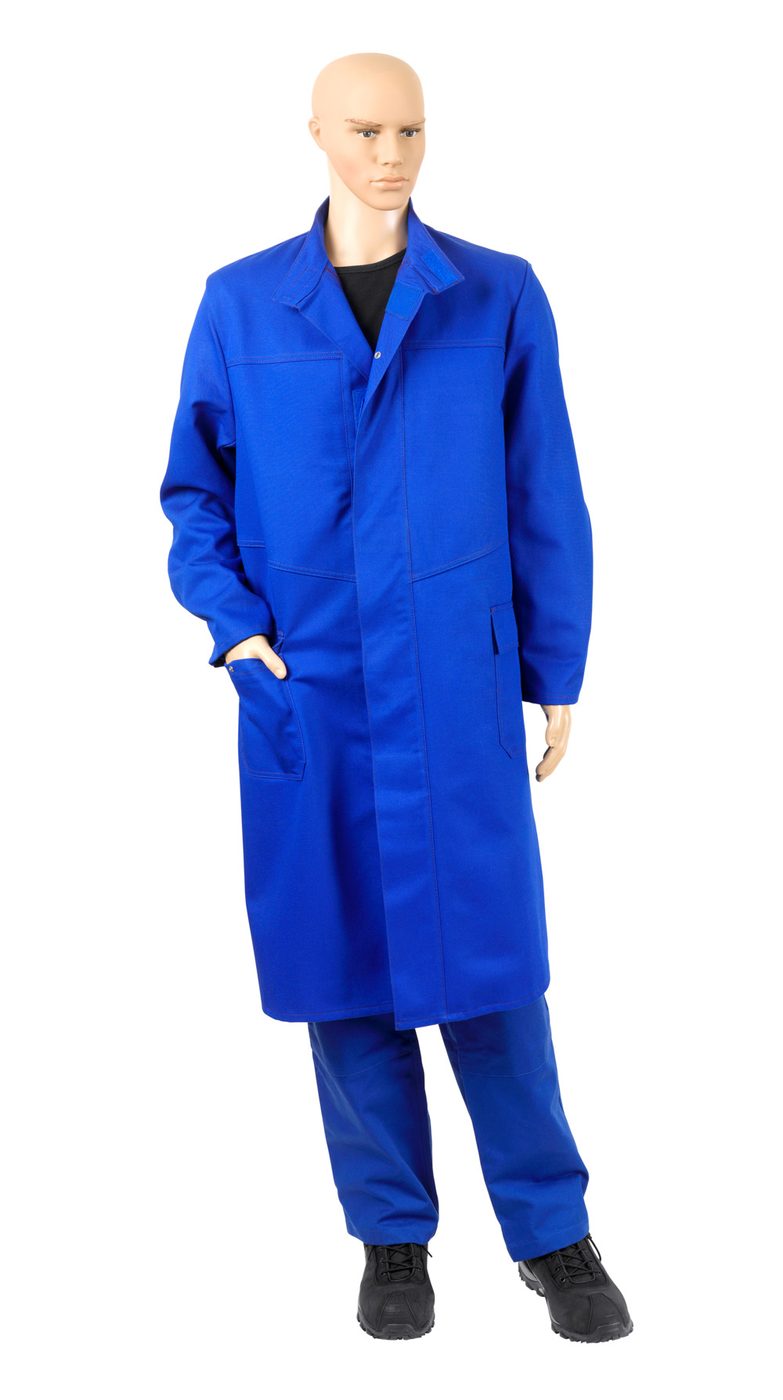 Áo khoác làm việc màu xanh, size 58 thumbnail 2