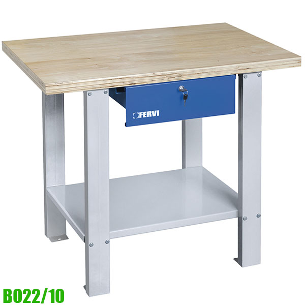 Bàn nguội mặt gỗ B022/10, 1 ngăn kéo khóa, 1000 x 640 x 865h mm