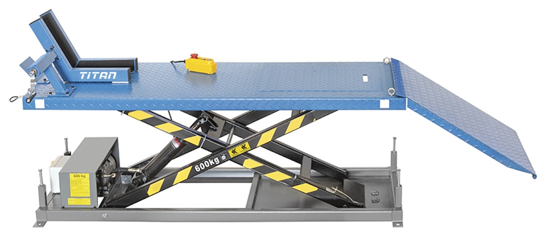 Bàn nâng thủy lực FERVI S027 sửa chữa xe moto