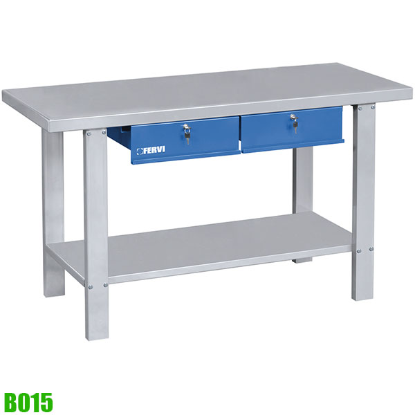 Bàn nguội 2 ngăn kéo Fervi B015, 1500 x 645 x 865h mm