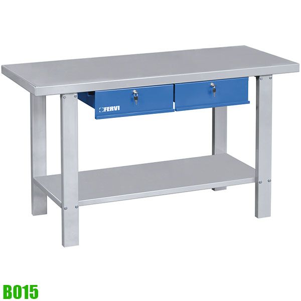 Bàn nguội 2 ngăn kéo Fervi B015, 1500 x 645 x 865h mm