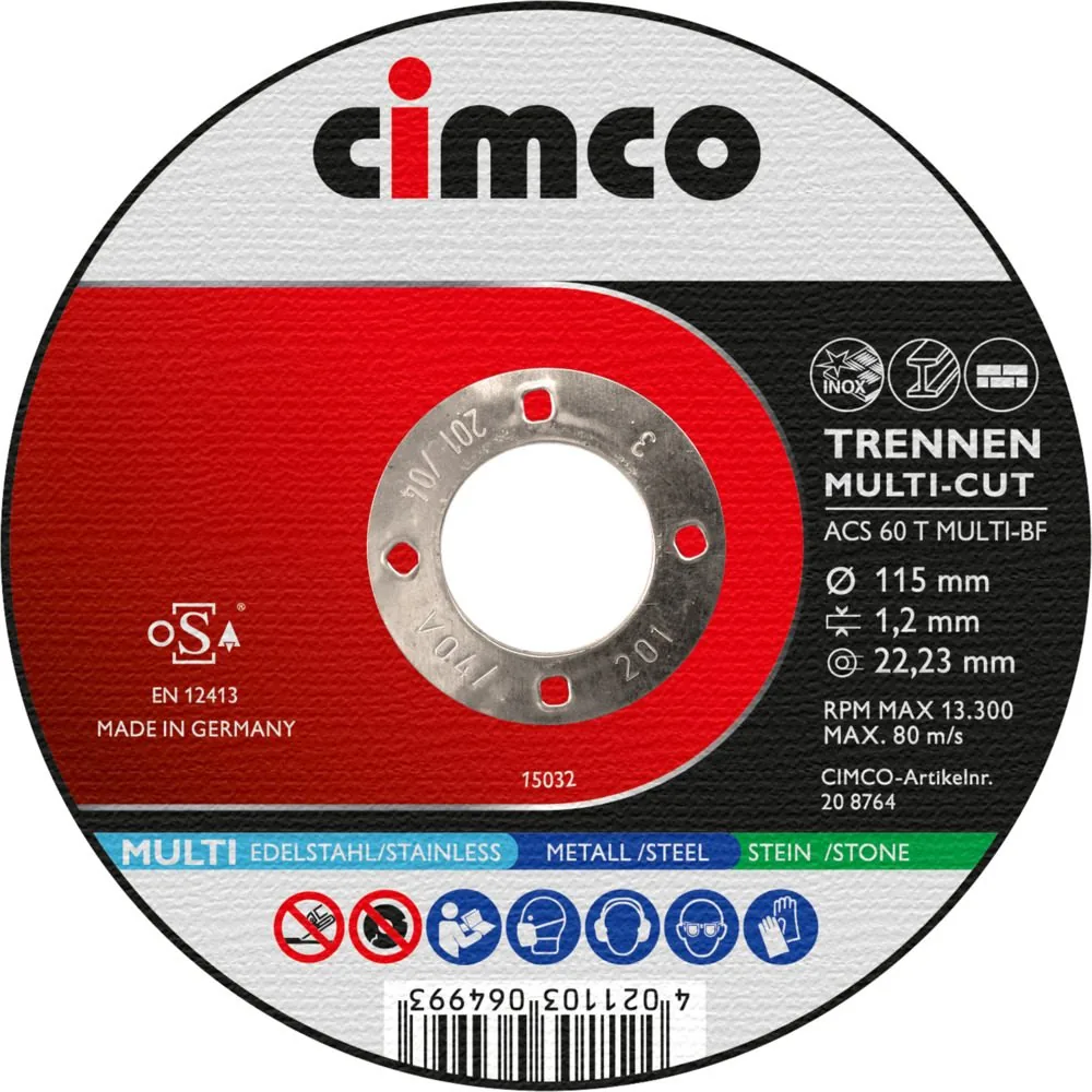 Bánh cắt corundum MULTI-Cu, phiên bản tiêu chuẩn, Ø 115 mm