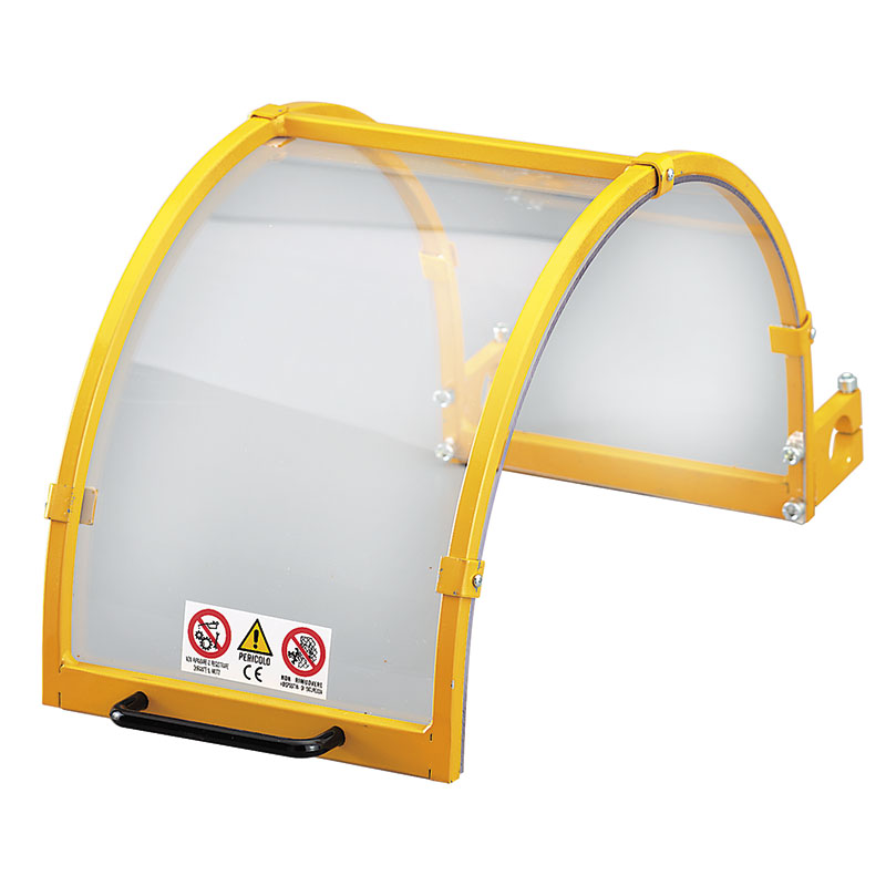 Bảo vệ an toàn cho kẹp máy tiện khung thép với màn hình Lexan