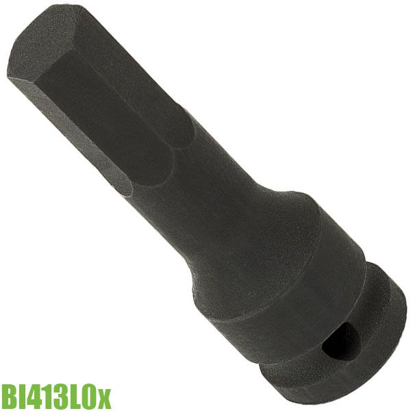 Đầu tuýp đen 6 cạnh BI413L0x, vuông 1/2", loại dài 78mm. FERVI Italia