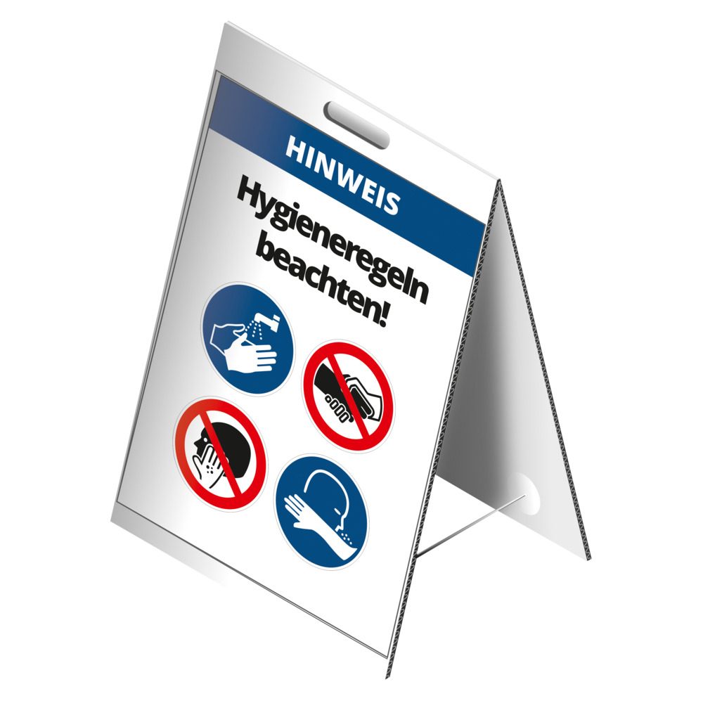 Biển hiển thị trên mái "Tuân thủ quy tắc vệ sinh!"