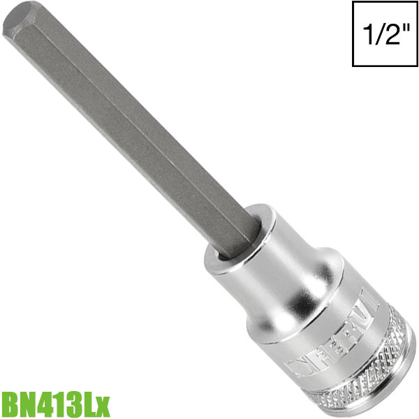 Đầu tuýp lục giác 4-19mm BN413Lx, vuông 1/2". Loại dài 100 mm