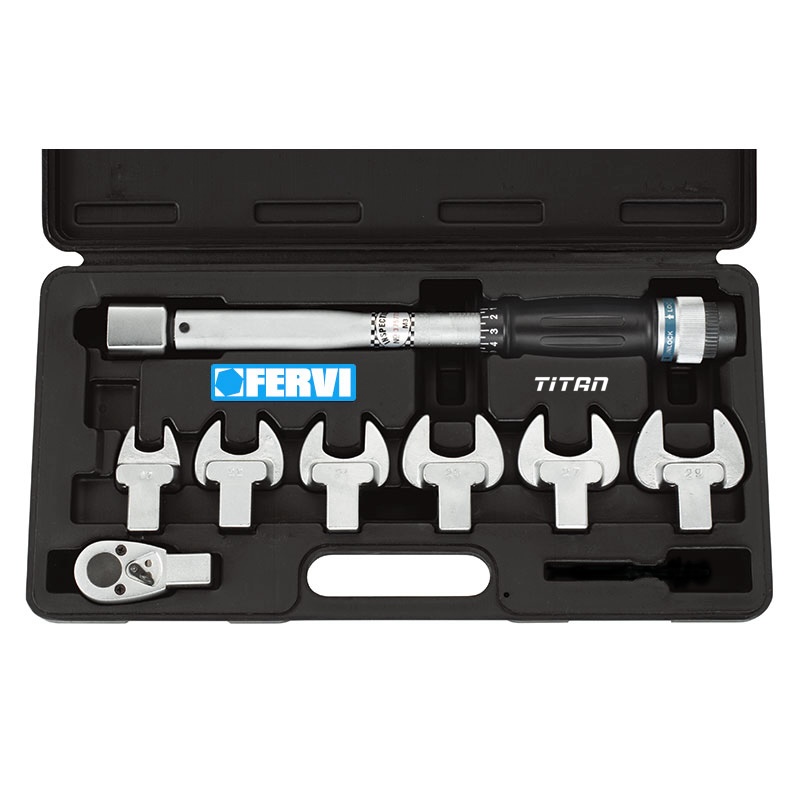 Bộ cờ lê lực lắp ghép FERVI 0803/S080 kiểu đầu miệng 17-30mm