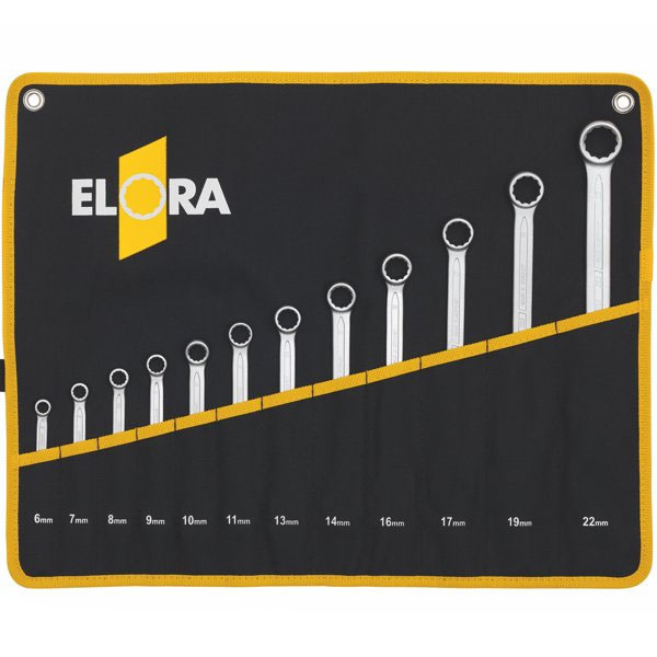 Bộ cờ lê vòng miệng ELORA 203S-MT, chuẩn DIN 3113A, túi vải
