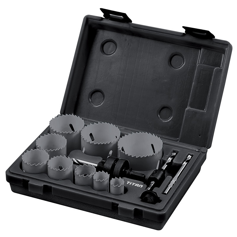 Bộ cưa khoét lỗ FERVI 0278/009S gồm 13 chi tiết. HSS - Co 8%