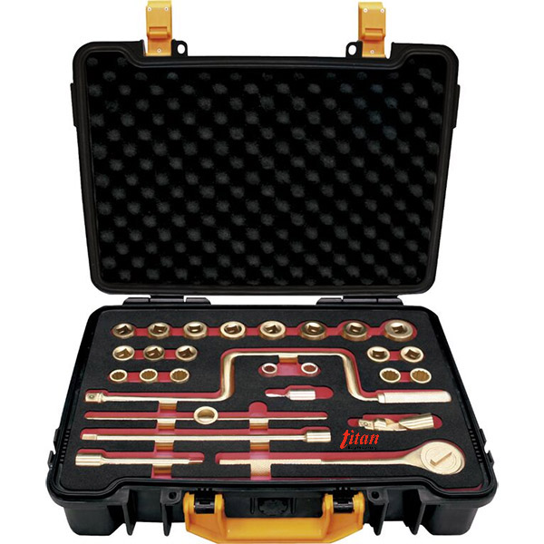 Bộ đầu tuýp 27 chi tiết T74271CB, vuông 1/2 inch, Cu-Be chống cháy nổ