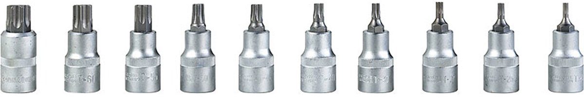 Bộ đầu tuýp sao FERVI 0622, 10 món từ T20 đến T70