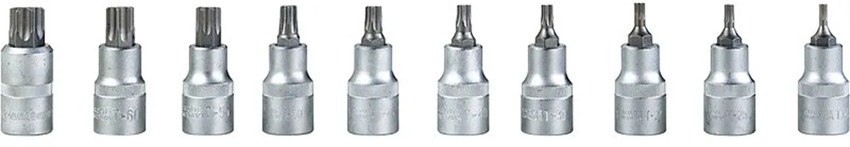 Bộ đầu tuýp sao FERVI 0622, 10 món từ T20 đến T70