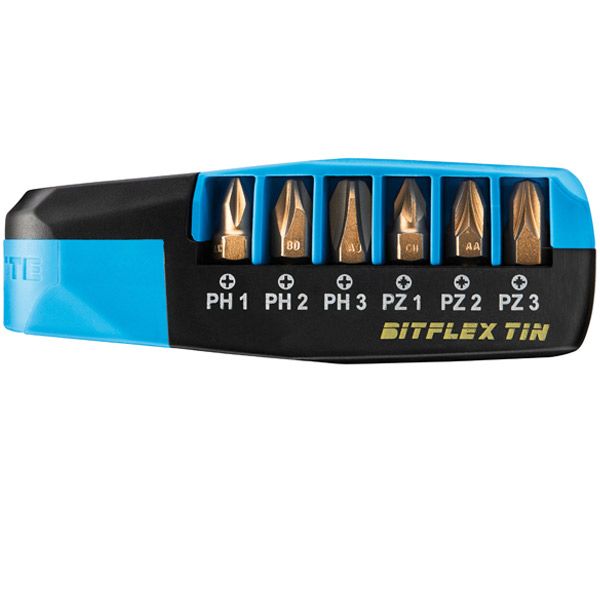 Bộ đầu vít phủ Titan WITTE 25105, gồm 7 chi tiết PH và PZ