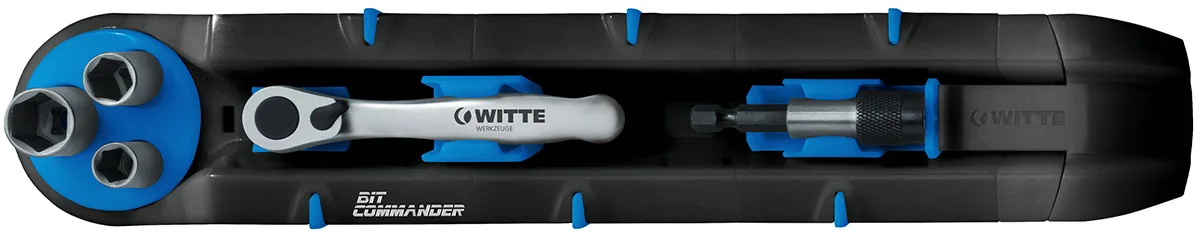 28035 Bộ đầu vít, tuýp đa năng 35 chi tiết khuôn đựng nhựa WITTE