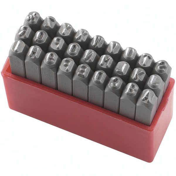 Bộ đục chữ P012L, bao gồm 27 ký tự, độ cứng 58-60HRC