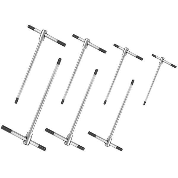 Bộ lục giác chữ T trượt FERVI 0400 gồm 7 cây từ 2-10mm