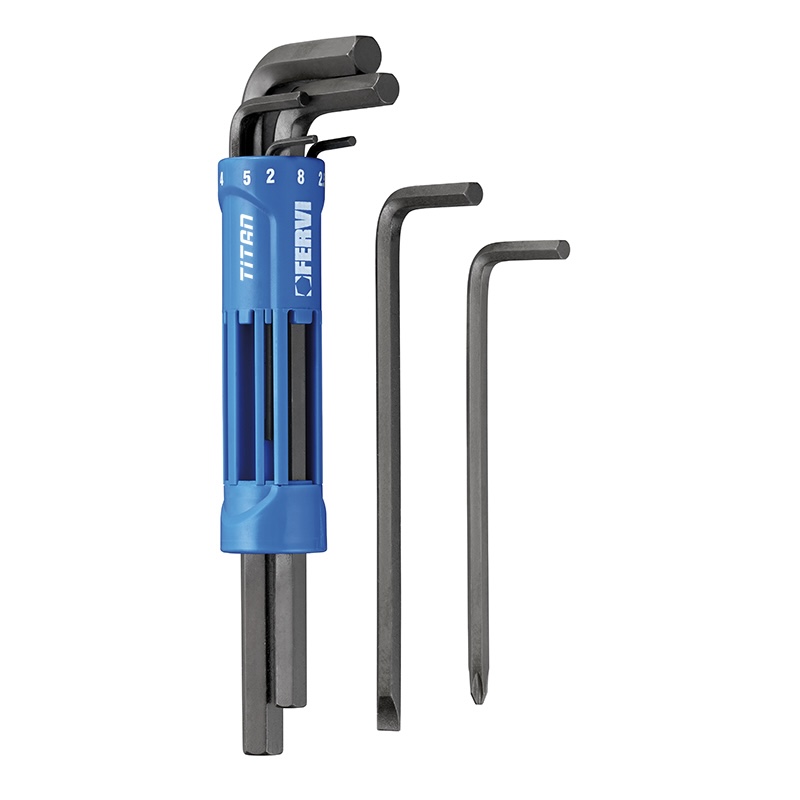 Bộ lục giác FERVI 0558-GE đa năng gồm 8 cây kết hợp tô vít
