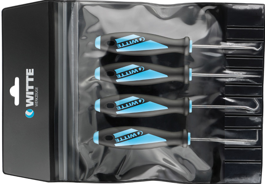 691008 Bộ dụng cụ móc o-ring, vòng đệm seal phớt 4 cây WITTE hàng Đức