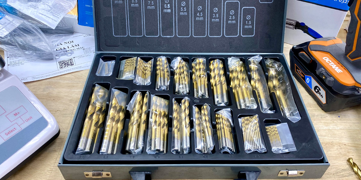 P058/170 Bộ mũi khoan Ø1-10mm HSS-TIN 170 chi tiết DIN 338 Fervi