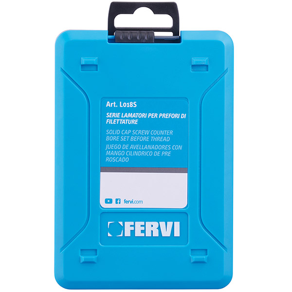 L018S Bộ mũi khoét lỗ bậc HSS phủ TiN cho buong từ M3-M10 Fervi