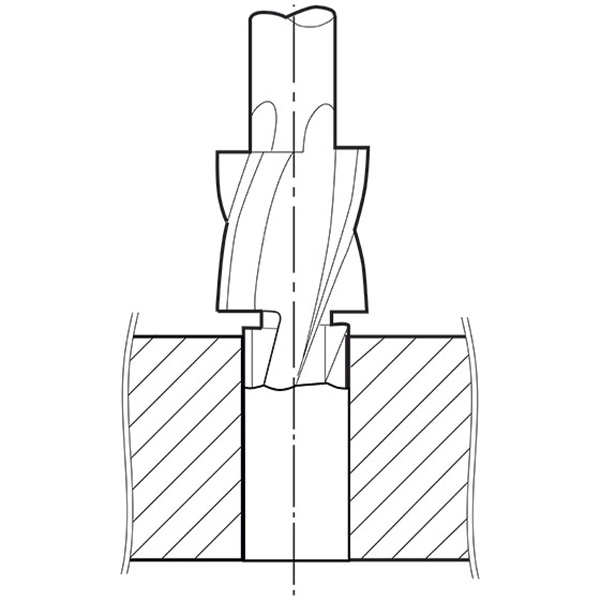 L018S Bộ mũi khoét lỗ bậc HSS phủ TiN cho buong từ M3-M10 Fervi