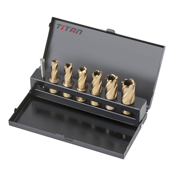 Bộ mũi khoét từ FERVI F002-6 phủ Cobalt 5%, gồm 6 mũi.