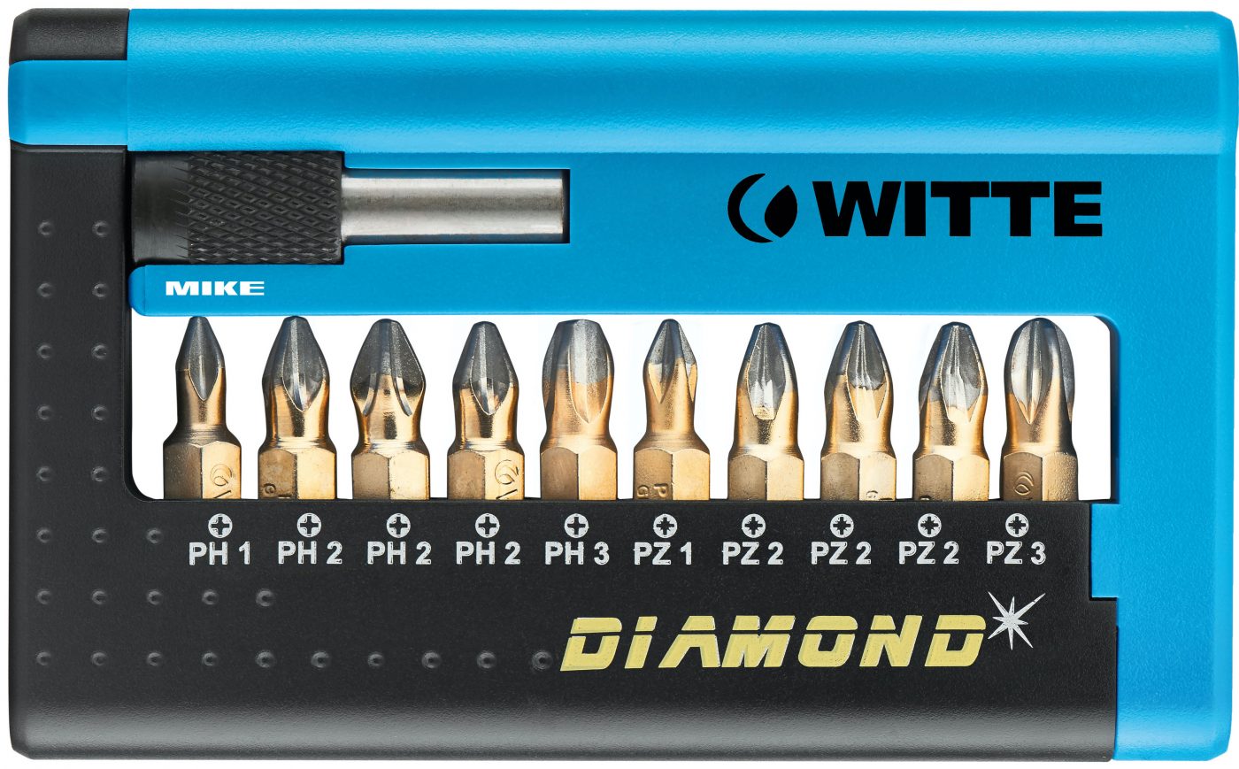 Bộ đầu vít kim cương 11 chi tiết WITTE 28452