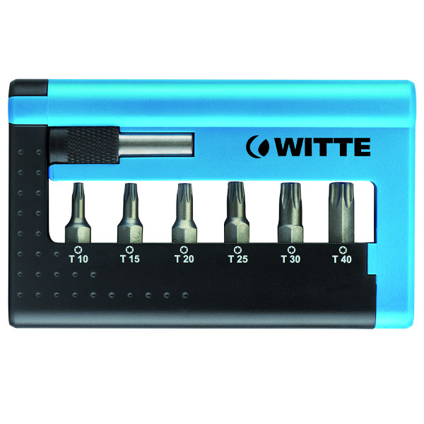 Bộ mũi vít sao 7 chi tiết T10-T40 WITTE 28556 bằng thép không gỉ