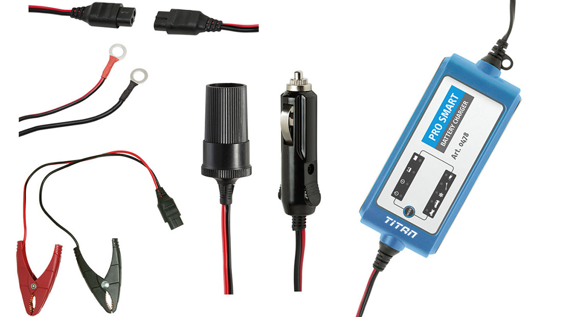 Bộ sạc bình điện FERVI 0478, sạc tất cả các loại ắc quy chì xe máy ô tô