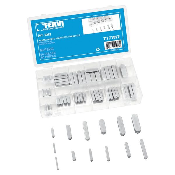 Bộ then cài motor FERVI 0257, gồm 60 cái, nhiều kích cỡ