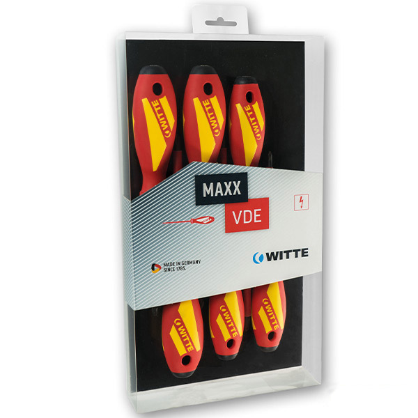 Bộ tua vít cách điện 1000V 653741, gồm 5 cây Maxx VDE sản xuất tại Đức thumbnail 2