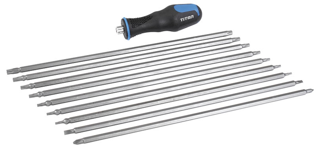 Bộ tuốc nơ vít đảo đầu thân lục lăng FERVI 0887