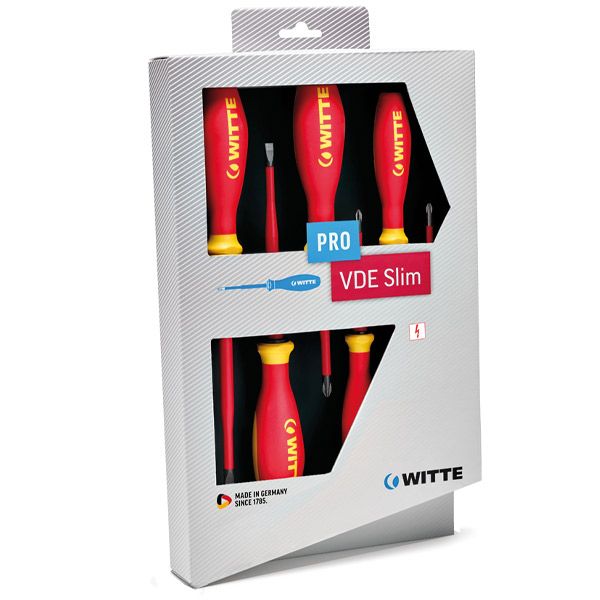 Bộ tua vít cách điện WITTE 670080 05 cây, 3 dẹt và 2 bake