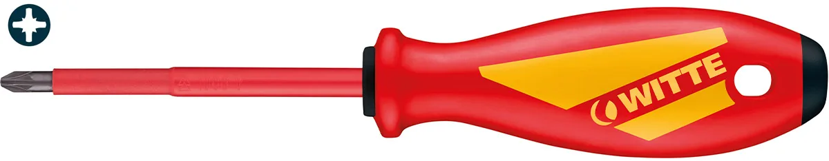 53720 Tua vít hoa thị cách điện VDE 1000V, PZ0-PZ4 chuẩn ISO 8764 WITTE