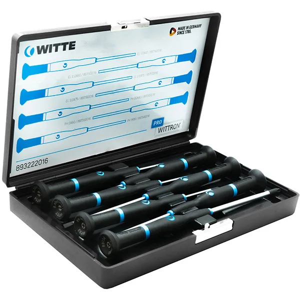 Bộ tua vít 07 cây hỗn hợp Witte 89327 cho thợ điện - điện tử thumbnail 2