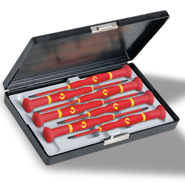 Bộ tua vít điện tử cách điện WITTE 89377 gồm 7 cây, dẹt và bake