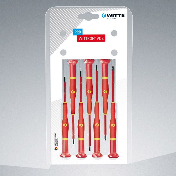 Bộ tua vít sao WITTE 89378, điện tử cách điện gồm 7 chi tiết