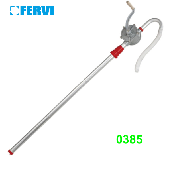 Bơm hút dầu FERVI 0385 thùng phuy bằng tay, lưu lượng hút 20 lít/p