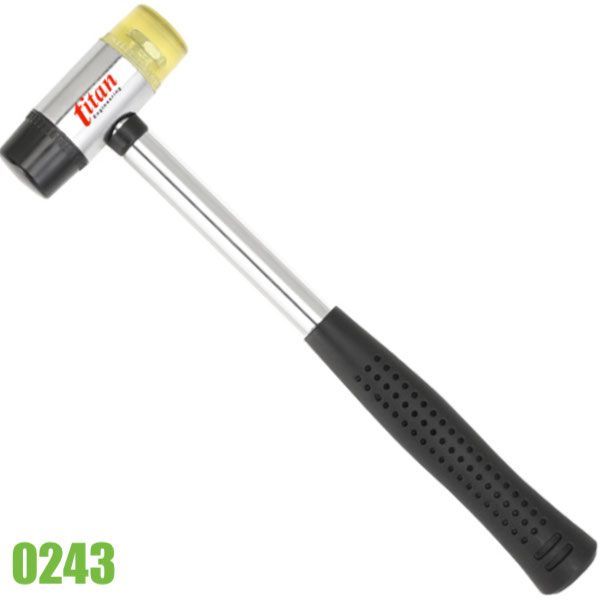 Búa đầu nhựa 0243, cán sắt bọc cao su chống trượt, vát chuôi