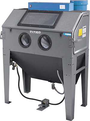 Buồng phun cát FERVI 0687 hút chân không, thể tích 382 lít