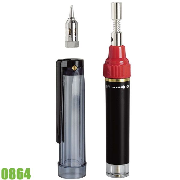 Bút khò hàn gas mini FERVI 0864, cây hút chì hàn 165 x 23 mm