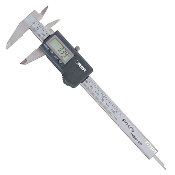 Thước kẹp điện tử 0 -150mm, Fervi C031/150, ngàm đôi, chuẩn IP 67