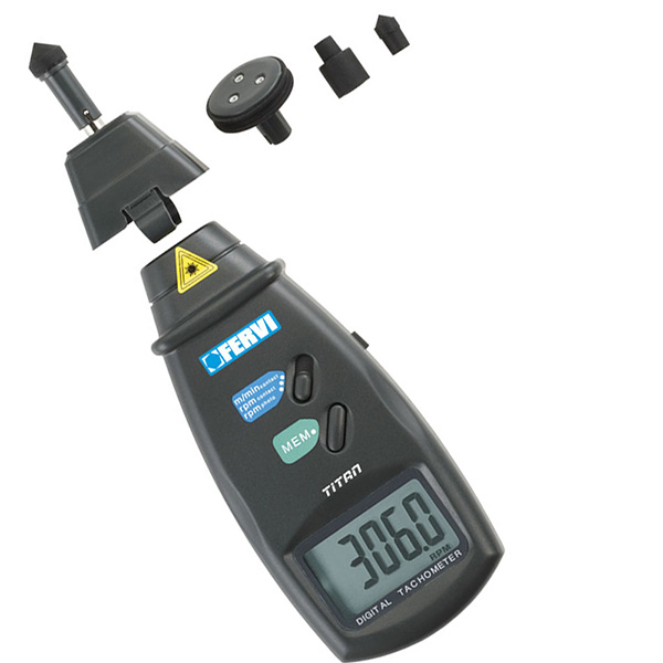 Máy đo tốc độ vòng quay kỹ thuật số FERVI C070, độ chính xác ±0,05 %