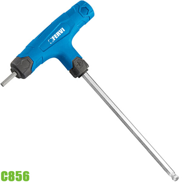 Lục giác chữ T 1 đầu bi C856-, 1 đầu bằng, dạng tay cầm 2,5-10mm