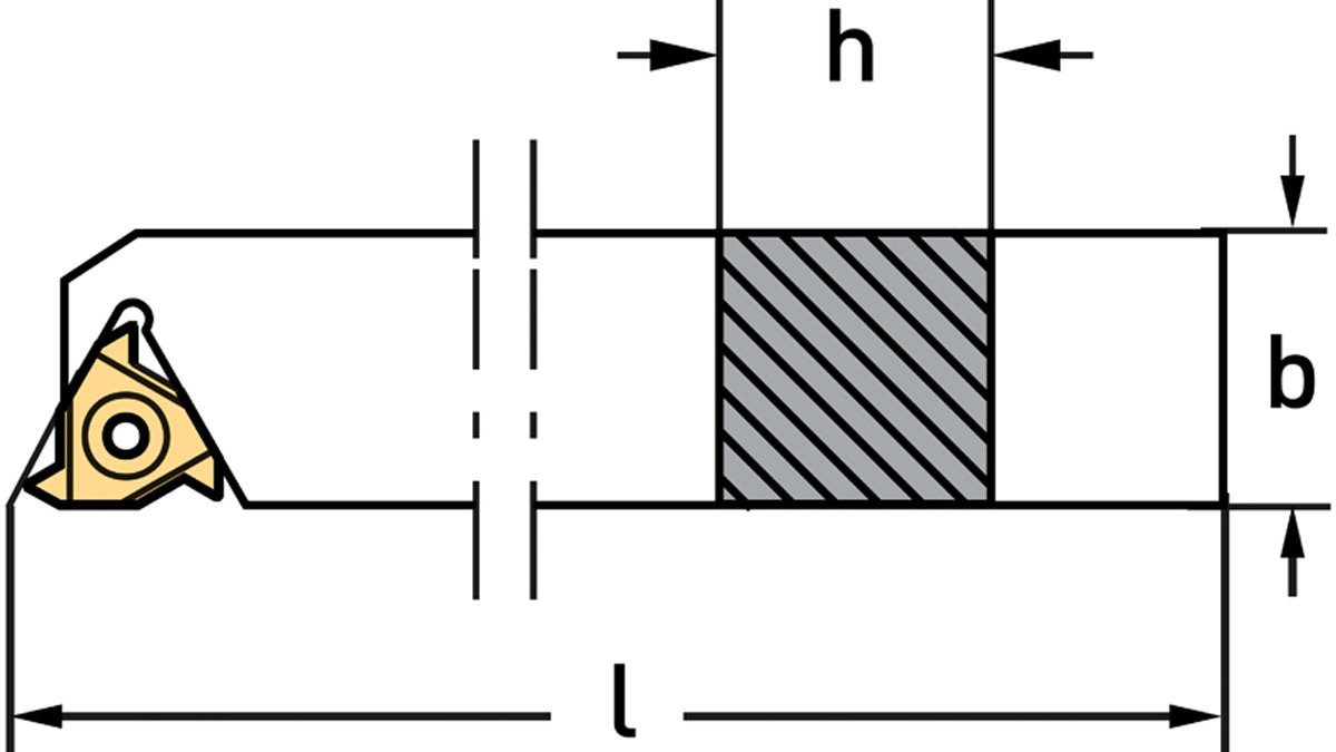Cán dao tiện ren Fervi SER kiểu vuông